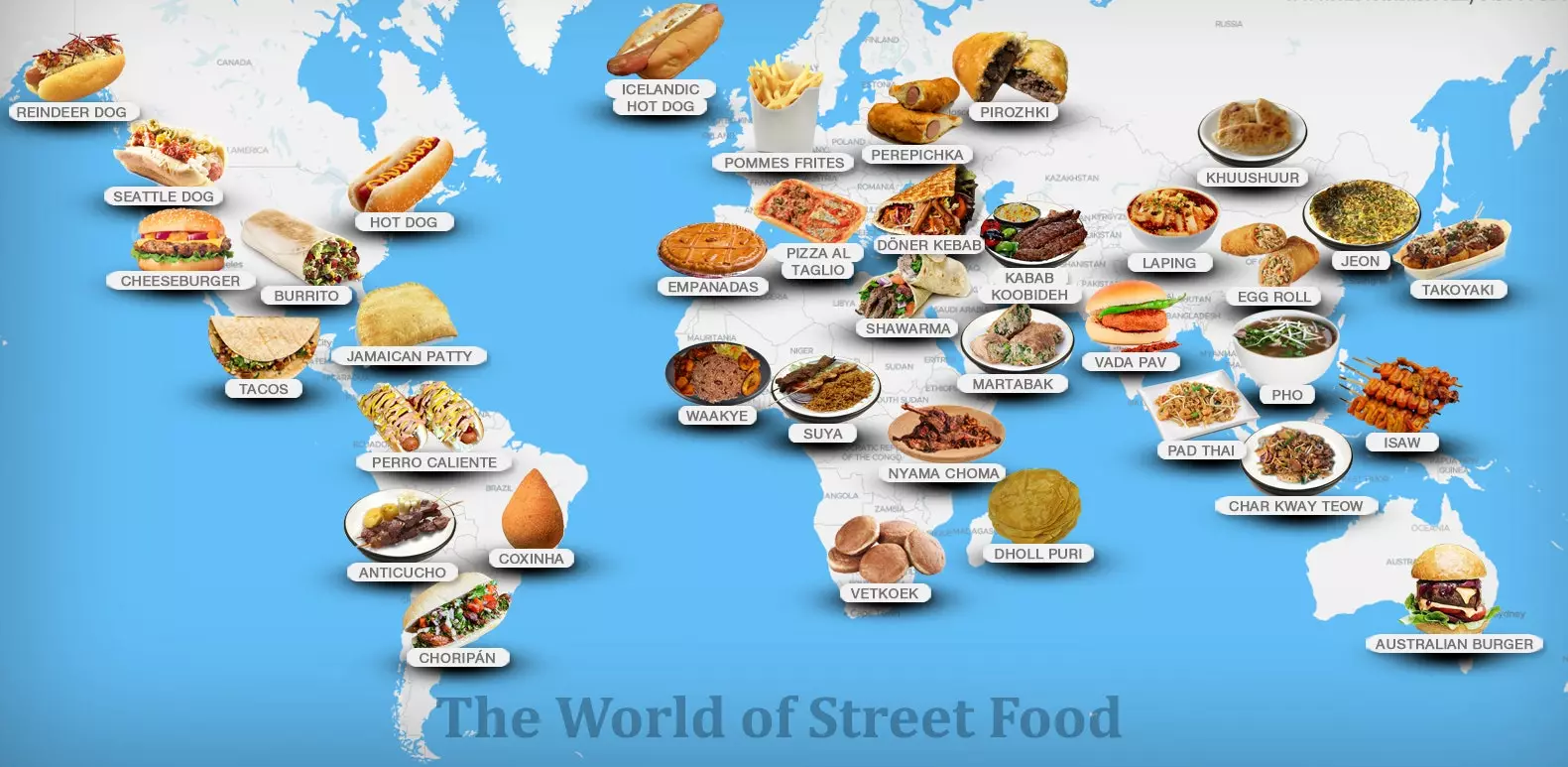 El mapa que reuneix el millor de la street food al món