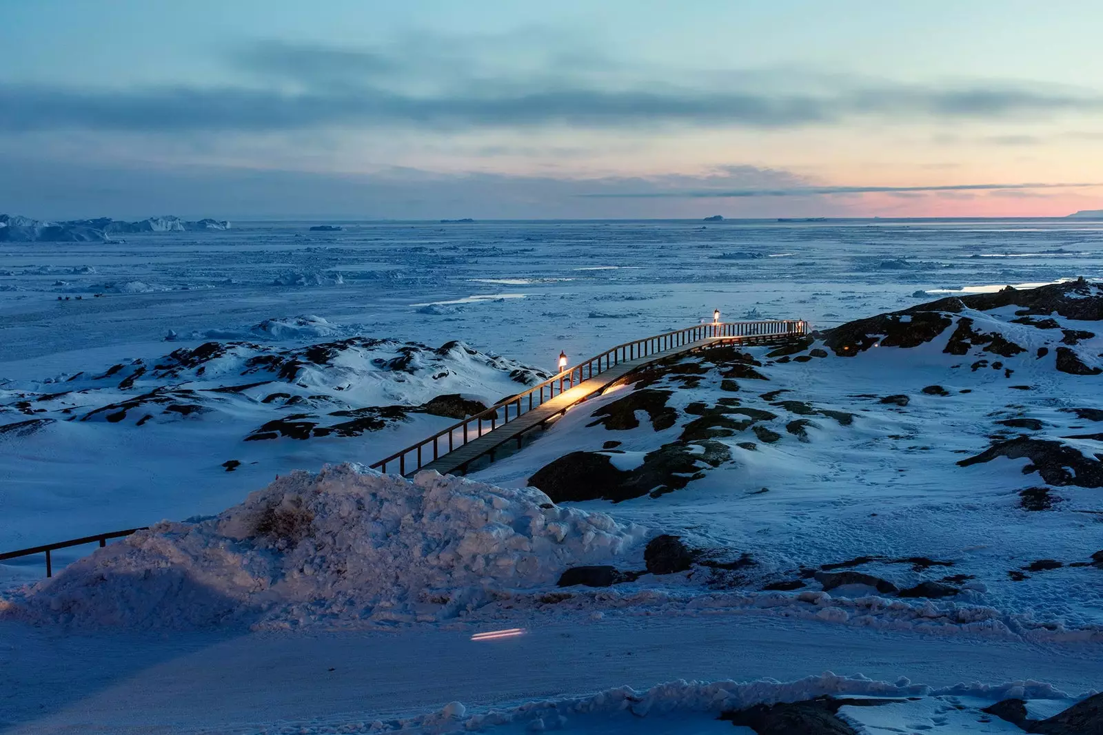 Matahari terbenam di Ilulissat